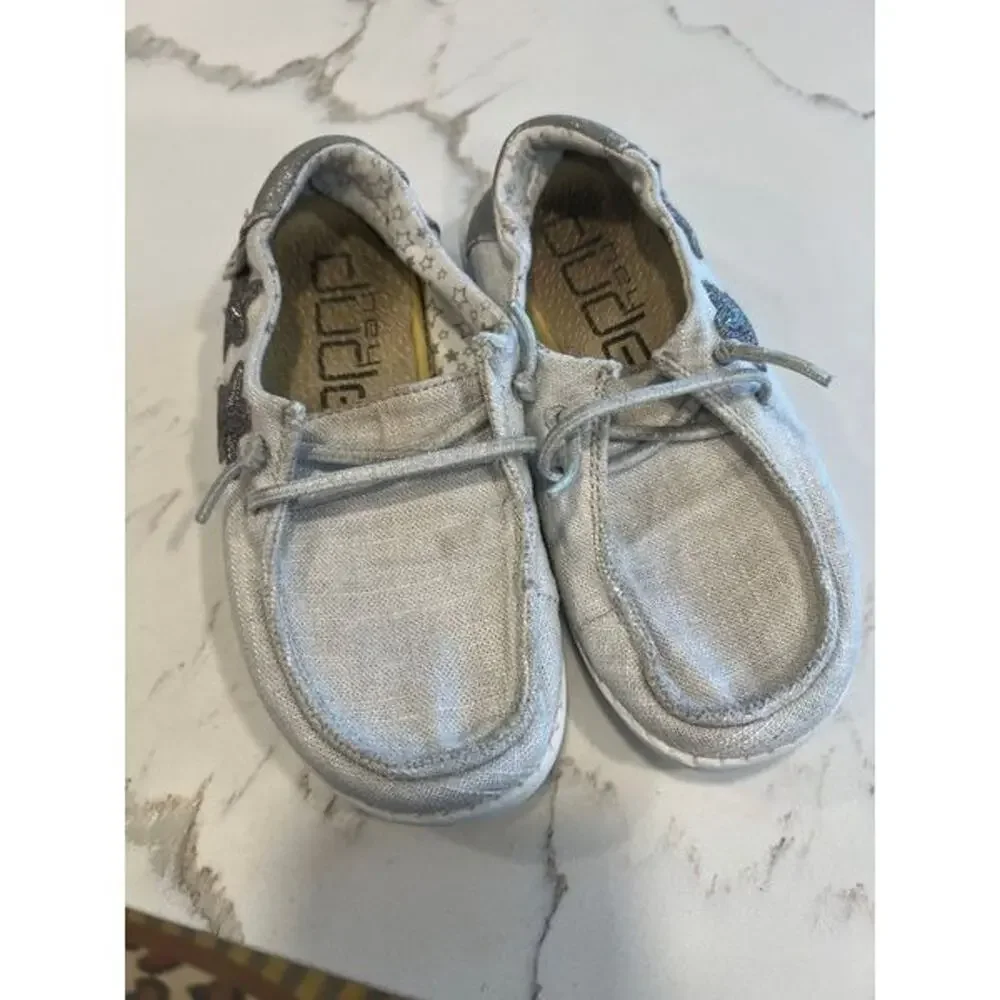 Hey Dude Children's Wendy Silver Star Shoes girls 11